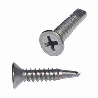 FPTEK142S #14 X 2" Flat Head, Phillips, Self-Drilling Screw, 18-8 Stainless